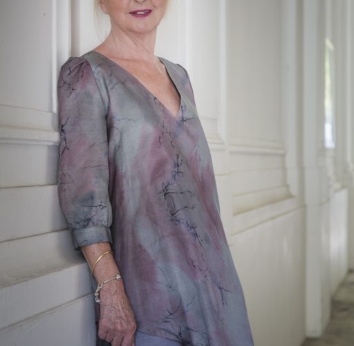 tunica de fiesta estampada